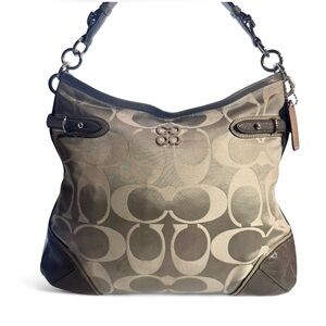 Coach Colette Jacquard Leather Hobo Tote Bag J1078-16408